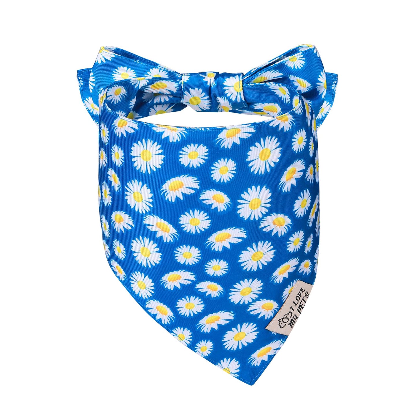 SCENEREAL Summer Daisy Floral Dog Bandana Double Side Dog Scarf for Small Medium Large Dogs Cats PuppyHoliday Bandanas for Dogs Boys Girls Premium & Soft Fabric Pet Accessories for Birthday