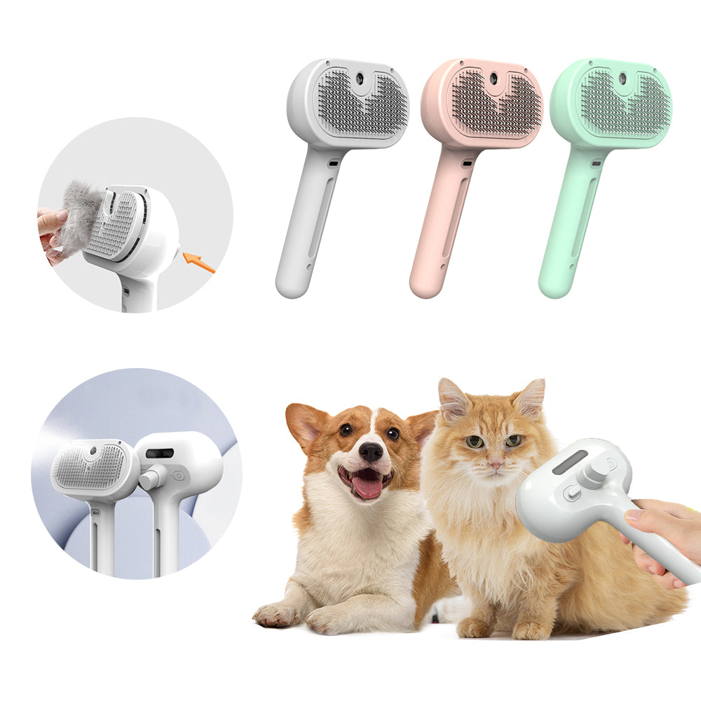 Self-Cleaning Pet Grooming Comb with Mist