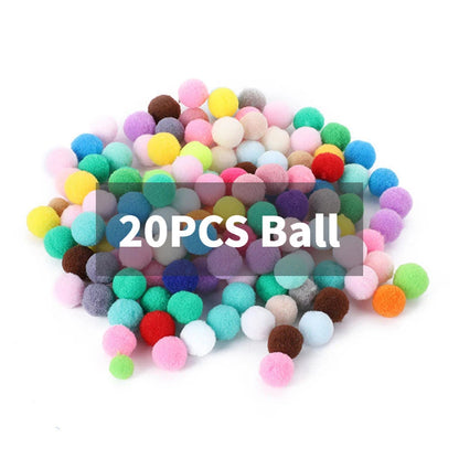 Interactive Plush Ball Shooting Gun Toy for Cats - Mini Pompom Launcher for Self-Play and Indoor Entertainment