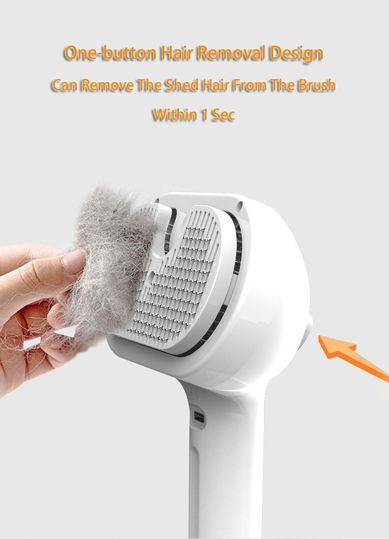 Self-Cleaning Pet Grooming Comb with Mist