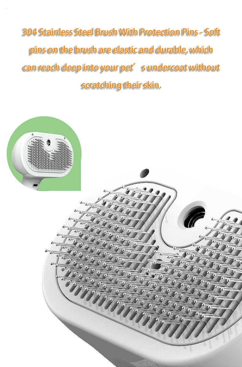 Self-Cleaning Pet Grooming Comb with Mist