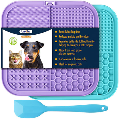 LUKITO Lick Mat 2-Pack with Suction Cups