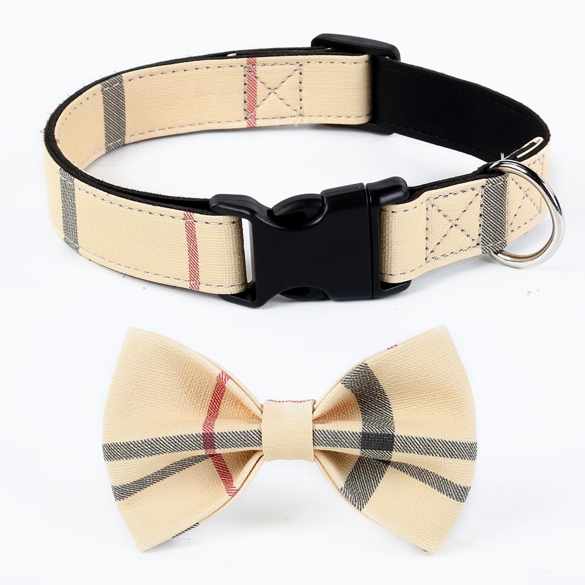 SuperBuddy Dog Collar Adjustable Dog Collar with Bowtie Pet Collar for Dog Soft Bowtie Dog Collars for Small Medium Large Pet